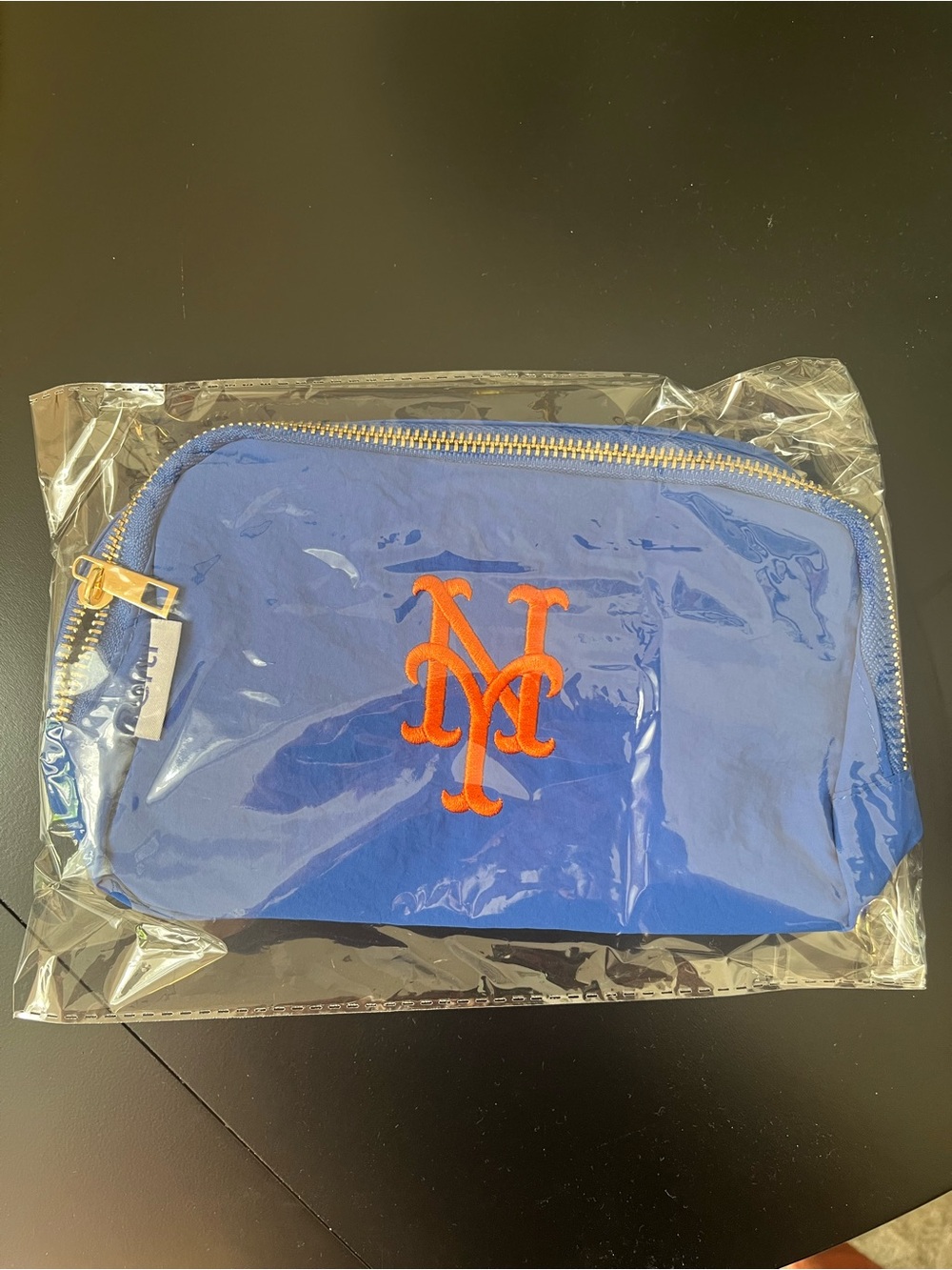 New York Mets Blue Crossbody Pouch with Orange Logo (Listing 1 of 2)